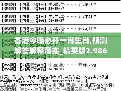 香港三期内必开一肖、警惕虚假宣传-全面释义、专家解答解释落实